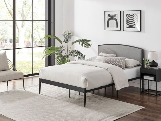 Minimalist, monochrome, contemporary bedroom ideas pinterest board with black and white furniture and decor.