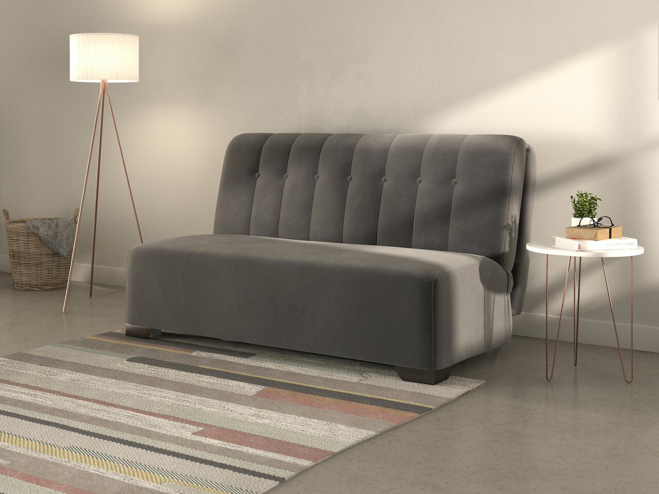 Emile Grey Double Sofa Bed