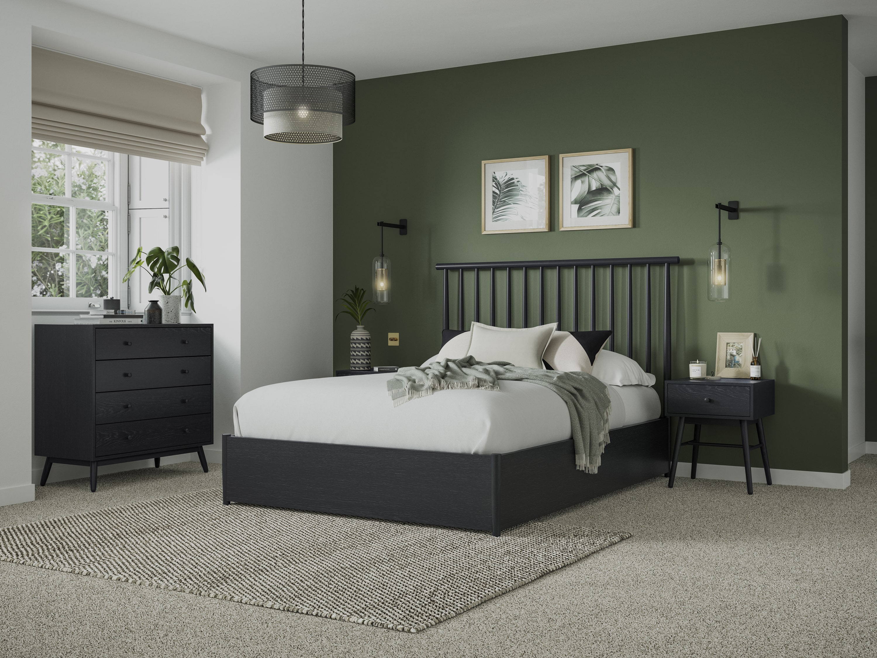 Ezra Ottoman Bed Frame in Charcoal Grey