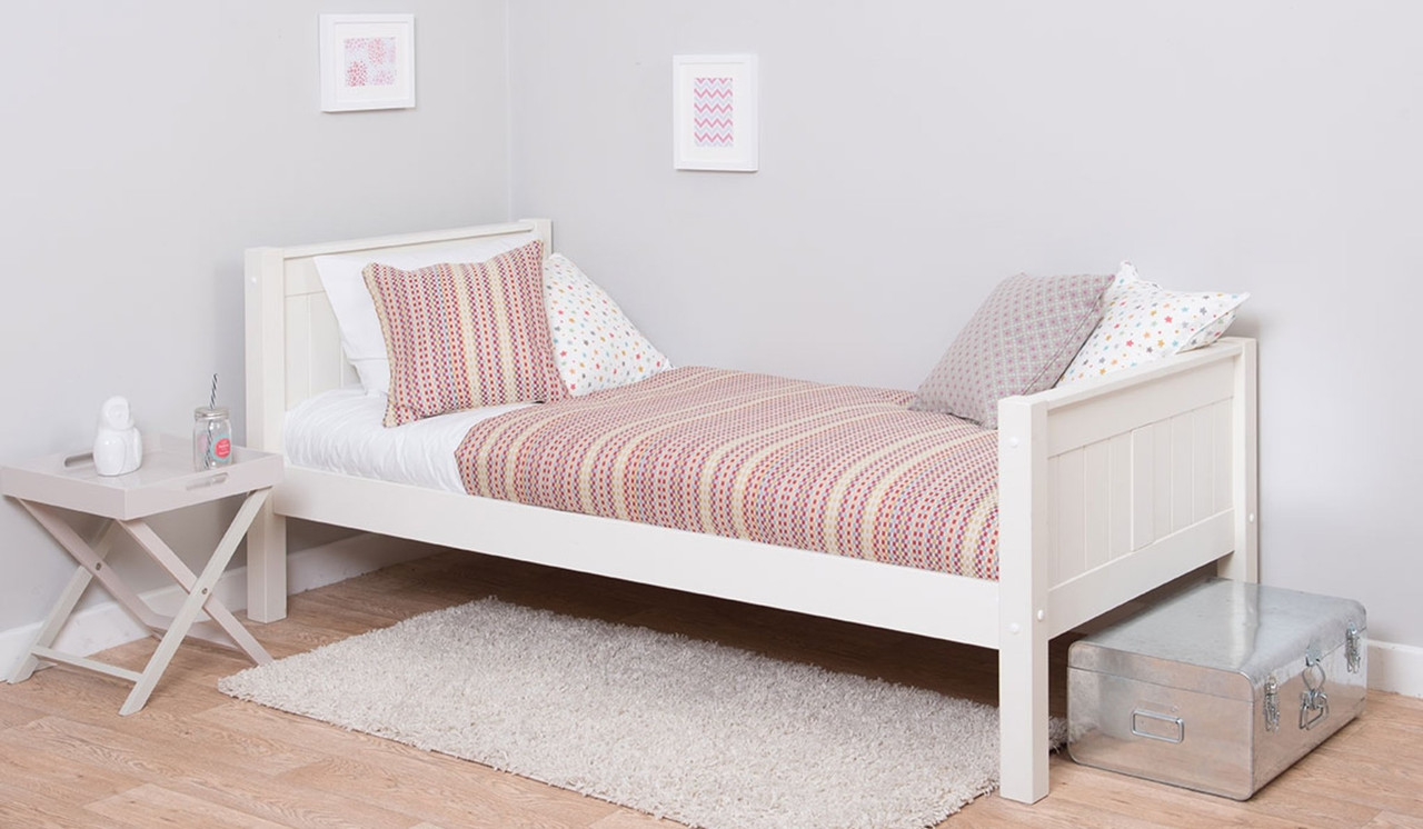 Mi Zone Classic White Wooden Bed Frame