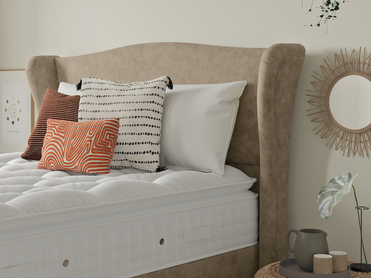 Staples and Co Belgravia Buttoned Hotel Height Headboard
